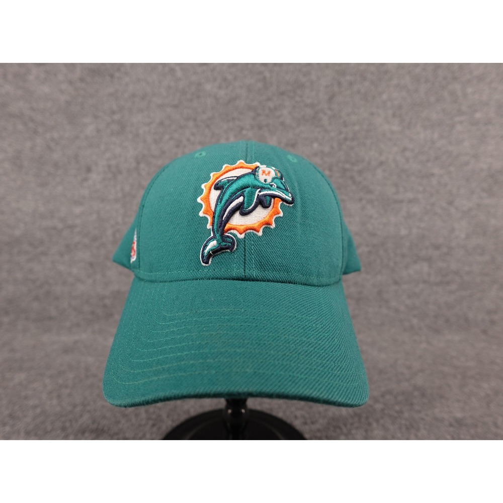 Reebok Miami Dolphins Hat Mens OSFA Teal NFL Authentic Sideline Cap